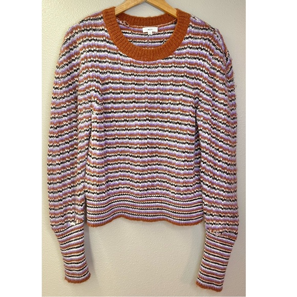 A.L.C. Samara Wool Alpaca Blend Striped Multicolor Sweater - Picture 4 of 12